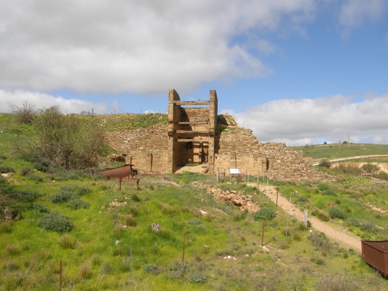 Der alte Ore Dressing Tower, Teil der Aufbereitung in Burra