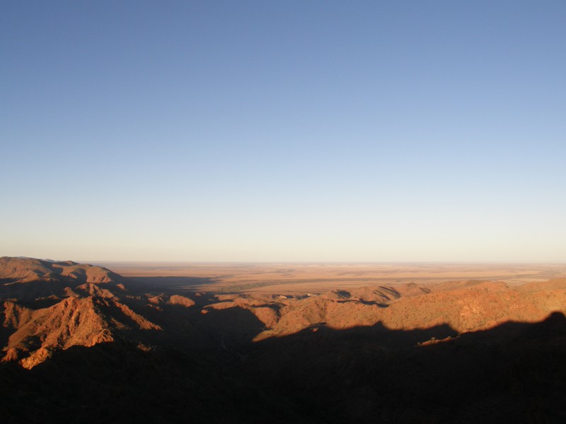 Blick vom Sillers Lookout zur Beverley Urangrube.