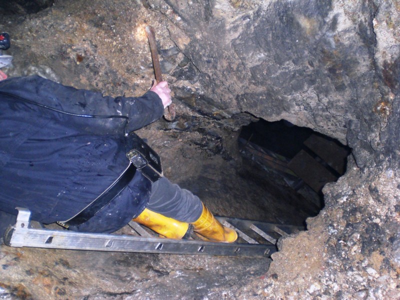 Im Abbau Wernergang Finstergrund Stollen 5